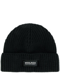 schwarze bedruckte Mütze von Woolrich