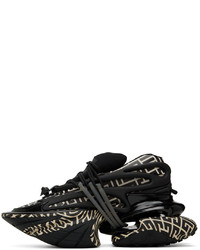 schwarze bedruckte niedrige Sneakers von Balmain
