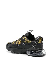 schwarze bedruckte niedrige Sneakers von VERSACE JEANS COUTURE