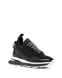 schwarze bedruckte niedrige Sneakers von DSQUARED2