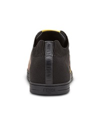 schwarze bedruckte niedrige Sneakers von Fendi