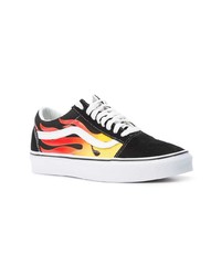 schwarze bedruckte niedrige Sneakers von Vans