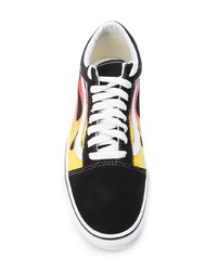 schwarze bedruckte niedrige Sneakers von Vans