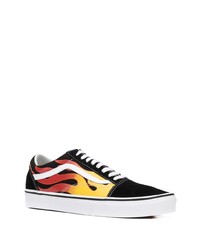 schwarze bedruckte niedrige Sneakers von Vans