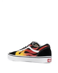 schwarze bedruckte niedrige Sneakers von Vans