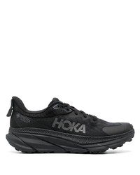 schwarze bedruckte niedrige Sneakers von Hoka One One