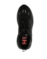 schwarze bedruckte niedrige Sneakers von Hugo