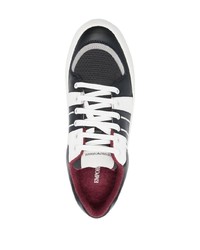 schwarze bedruckte niedrige Sneakers von Emporio Armani