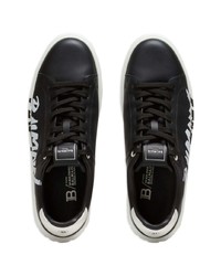 schwarze bedruckte niedrige Sneakers von Balmain