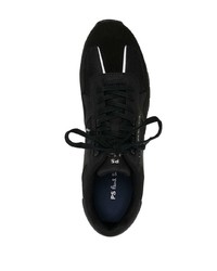 schwarze bedruckte niedrige Sneakers von PS Paul Smith