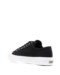 schwarze bedruckte niedrige Sneakers von Superga