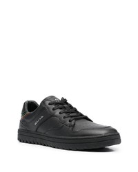 schwarze bedruckte niedrige Sneakers von PS Paul Smith