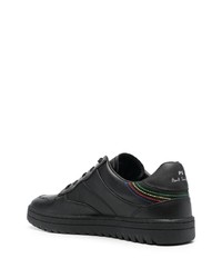 schwarze bedruckte niedrige Sneakers von PS Paul Smith