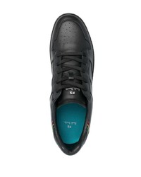 schwarze bedruckte niedrige Sneakers von PS Paul Smith