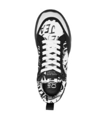 schwarze bedruckte niedrige Sneakers von VERSACE JEANS COUTURE