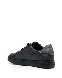 schwarze bedruckte niedrige Sneakers von Coach