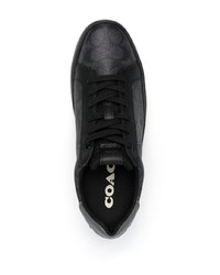 schwarze bedruckte niedrige Sneakers von Coach