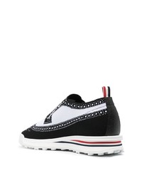 schwarze bedruckte niedrige Sneakers von Thom Browne