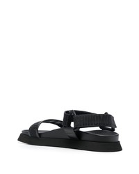 schwarze bedruckte Sandalen von Moschino