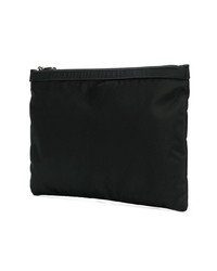 schwarze bedruckte Segeltuch Clutch Handtasche von Dolce & Gabbana