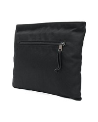 schwarze bedruckte Segeltuch Clutch Handtasche von Balenciaga