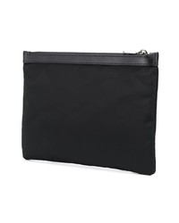 schwarze bedruckte Segeltuch Clutch Handtasche von Dolce & Gabbana