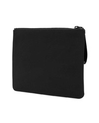 schwarze bedruckte Segeltuch Clutch Handtasche von Moncler