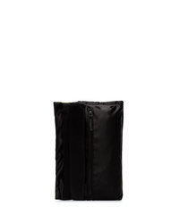 schwarze bedruckte Segeltuch Clutch Handtasche von Raf Simons