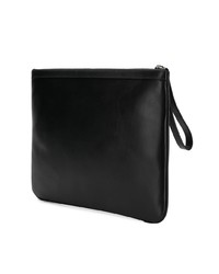 schwarze bedruckte Segeltuch Clutch Handtasche von BOSS HUGO BOSS