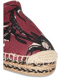 schwarze bedruckte Segeltuch Espadrilles von Etoile Isabel Marant