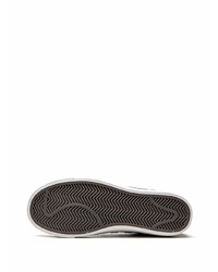 schwarze bedruckte Segeltuch niedrige Sneakers von New Balance