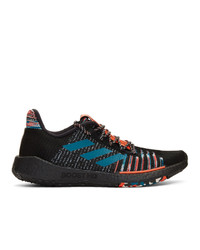 schwarze bedruckte Segeltuch niedrige Sneakers von ADIDAS X MISSONI