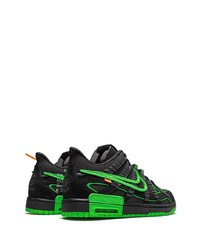 schwarze bedruckte Segeltuch niedrige Sneakers von Nike X Off-White