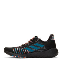 schwarze bedruckte Segeltuch niedrige Sneakers von ADIDAS X MISSONI