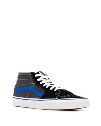 schwarze bedruckte Segeltuch niedrige Sneakers von Vans