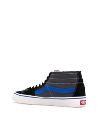 schwarze bedruckte Segeltuch niedrige Sneakers von Vans