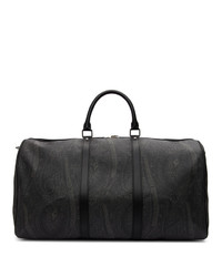 schwarze bedruckte Segeltuch Sporttasche von Etro