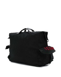 schwarze bedruckte Segeltuch Sporttasche von DSQUARED2