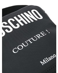 schwarze bedruckte Segeltuch Umhängetasche von Love Moschino