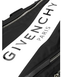 schwarze bedruckte Segeltuch Umhängetasche von Givenchy