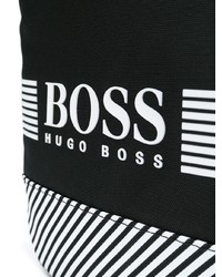 schwarze bedruckte Segeltuch Umhängetasche von BOSS HUGO BOSS