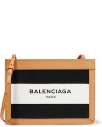 schwarze bedruckte Segeltuchtaschen von Balenciaga