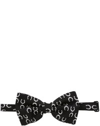 schwarze bedruckte Seidefliege von Dolce & Gabbana