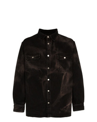 schwarze bedruckte Shirtjacke von 424
