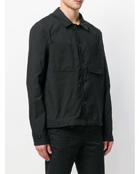schwarze bedruckte Shirtjacke von Golden Goose Deluxe Brand