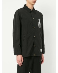 schwarze bedruckte Shirtjacke von Makavelic