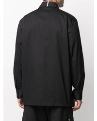 schwarze bedruckte Shirtjacke von McQ Swallow