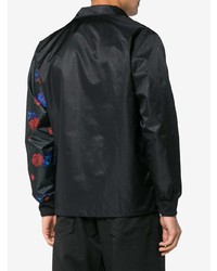 schwarze bedruckte Shirtjacke von Yohji Yamamoto