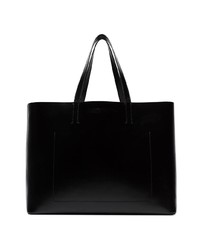 schwarze bedruckte Shopper Tasche aus Leder von Calvin Klein 205W39nyc