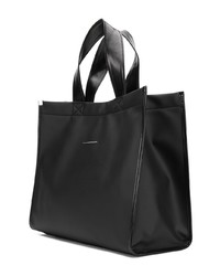 schwarze bedruckte Shopper Tasche aus Leder von MM6 MAISON MARGIELA